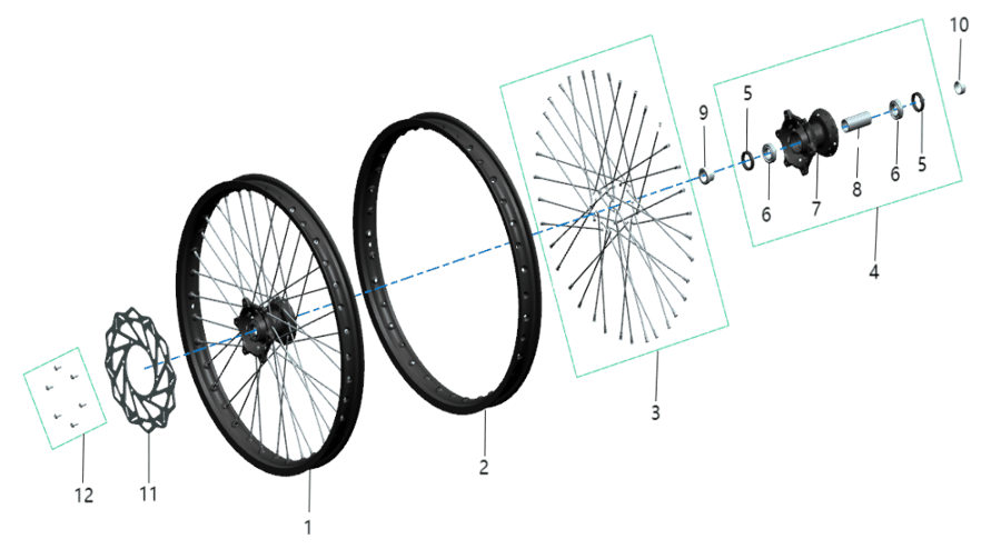 Talaria - Komodo - OEM Front Rim Assembly — view 7 of 7
