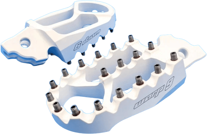 Warp 9 - Surron LBX Foot Pegs — White